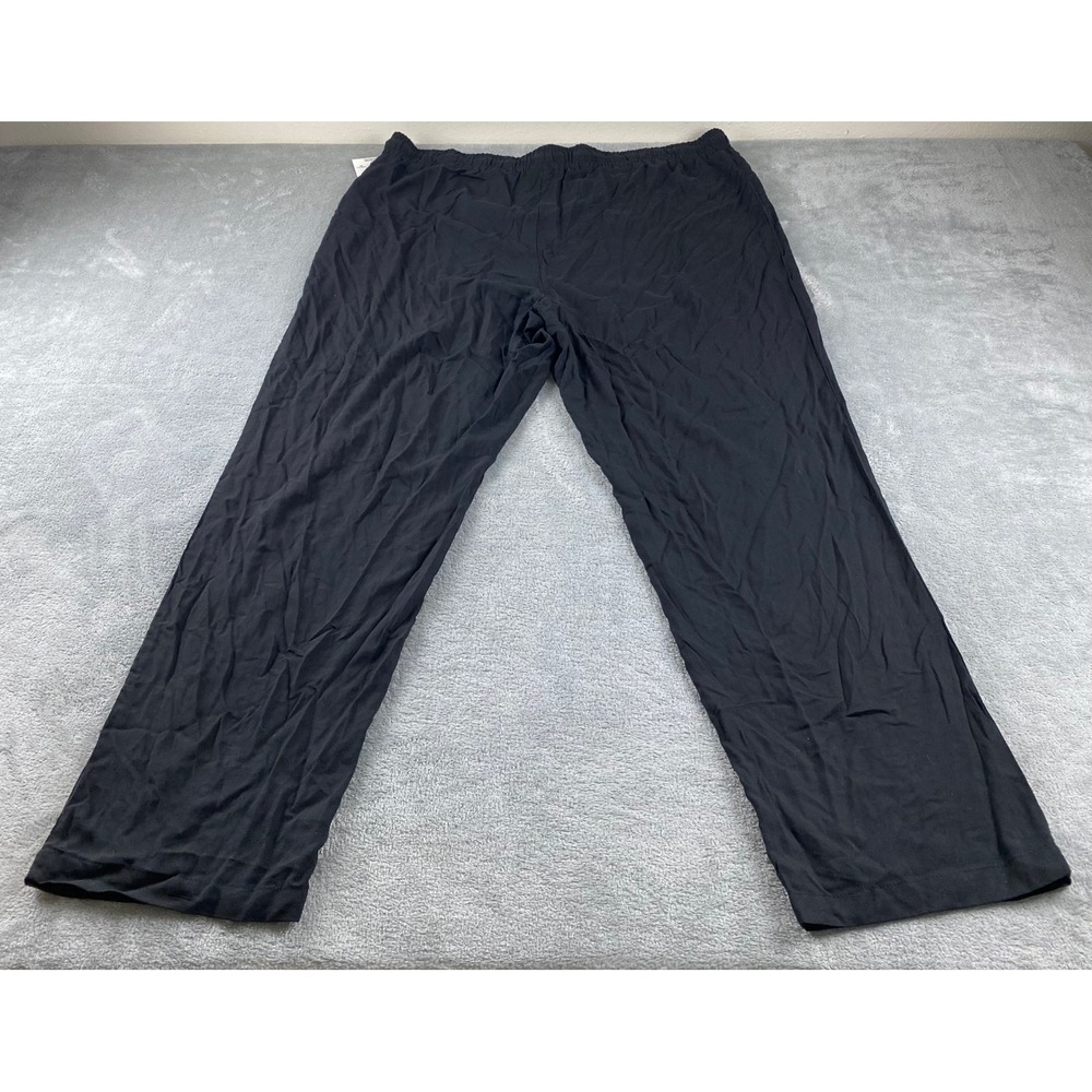 Basic Editions Woman 2X Black Rayon Blend Lounge Pants Drawstring Waist NWT - Picture 11 of 12